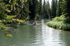 Canoeing near Banff, Alberta