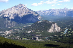 Banff Village from Sulphur Mountain