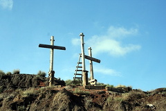 Crosses at Passion Play
