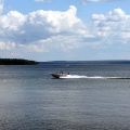 Boating Waskesiu Lake