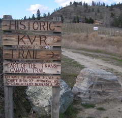 KVR Trail sign