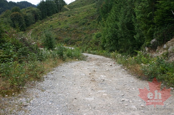 Trailhead at Elphinestone Loop mountain bike trail