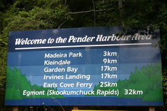 Pender Harbour Welcome Sign