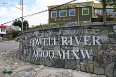 Powell River Welcome Sign