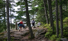 Hiking over some rock Bluffs