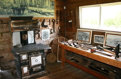 Cast iron stove and tools of the day