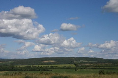 Rolling Hills under Blue Skies