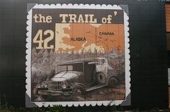 Travel Alaska Hwy postage Stamp Mural