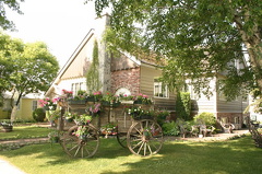 Wagon and Flowers