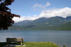 Viewing Bench on Kootenay Lake