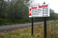Winter Harbour Sign