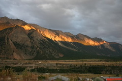 sunset mountains