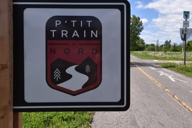 P'tit Train du Nord Gate in Quebec Canada is a top Canadian cycle route.