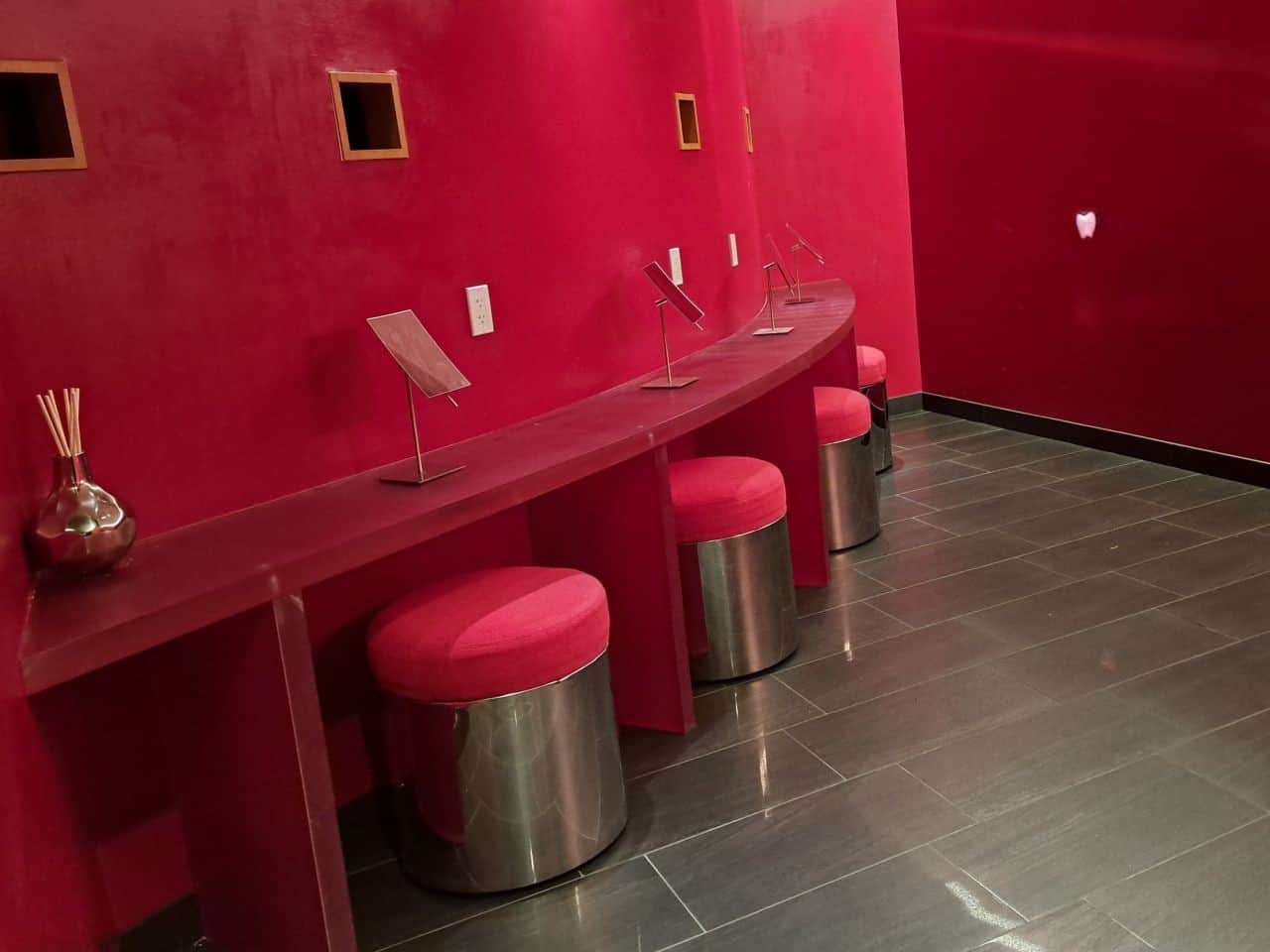 Ladies washroom at Halo Bar Bistro
