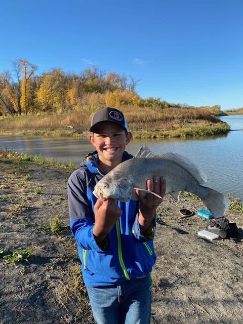 Fishing is for all ages when on the Red river in Manitoba Canada. Master Class Angler Program.