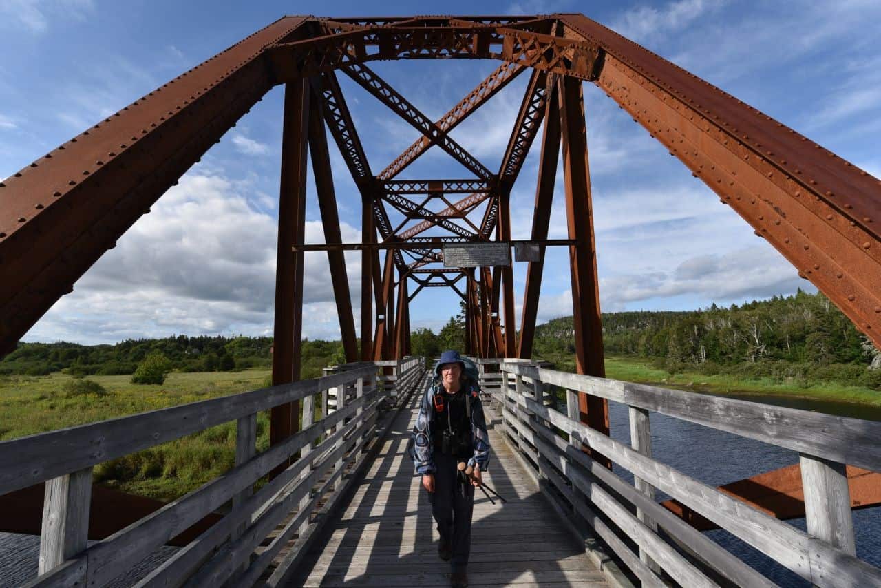 Trestle bridges along the old railway have been upgraded for hikers and cyclists on the Musquodoboit Trail, NS