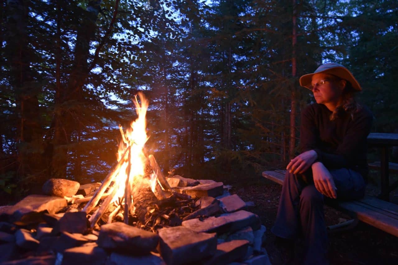 Backcountry campsites offer hikers places to camp on the Kabeyun Trail in Sleeping Giant Provincial Park, Ontario, Canada