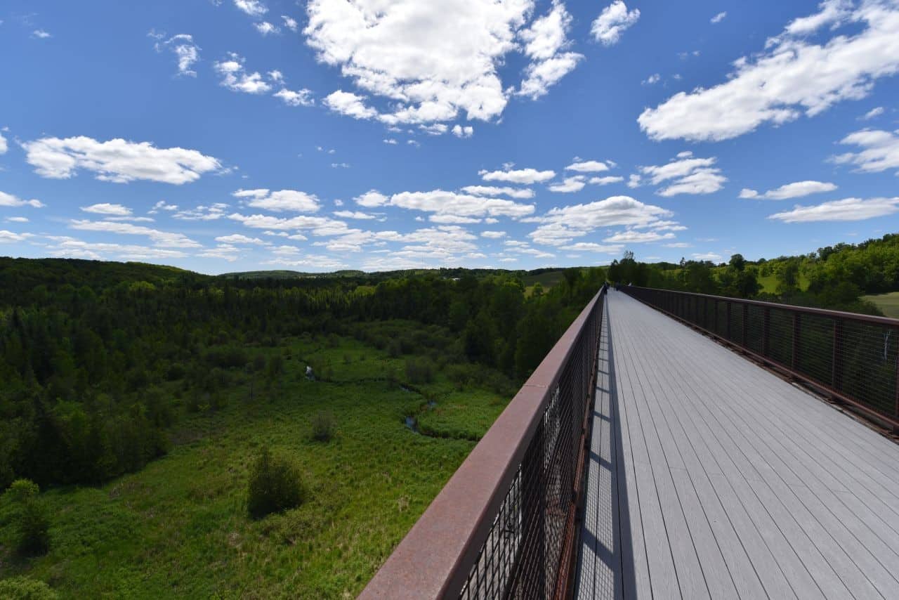 The Doubes trestle bridge on the Kawartha Trans Canada Trail near Peterborough, Ontario Canada