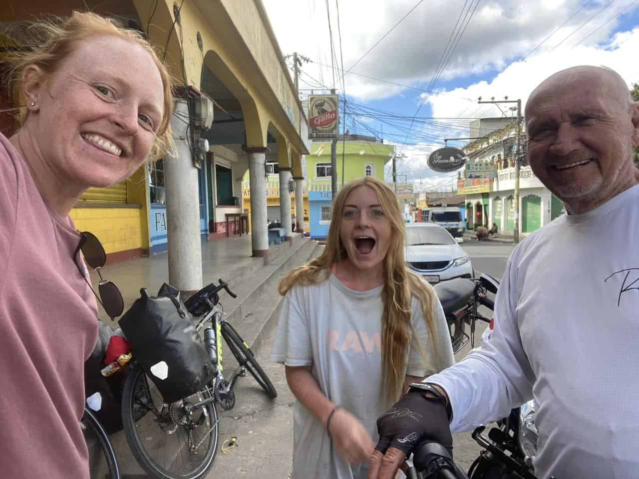 Robert meets up with two young women from London, UK. They are bikepacking to Panama.