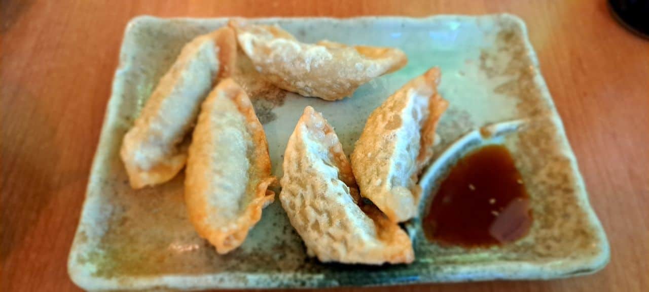A delicious wonton dish at Iron Chef in Fort Langley