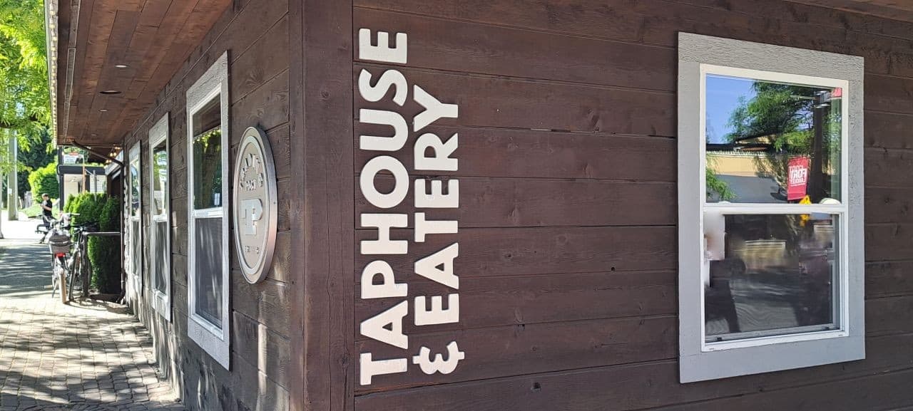 Craft beer and food created with locally sources ingredients from the Fraser Valley are served at The Trading Post Taphouse and Eatery