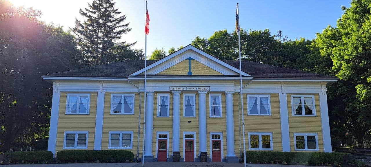 The historic Fort Langley Community Hall is featured in several television shows.
