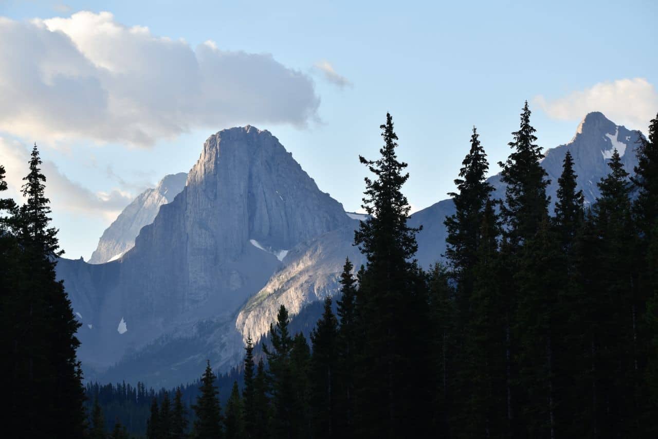 The High Rockies Trail of Alberta offers hikers and cyclists incredible views of Rocky Mountain glaciers at its highest elevations.