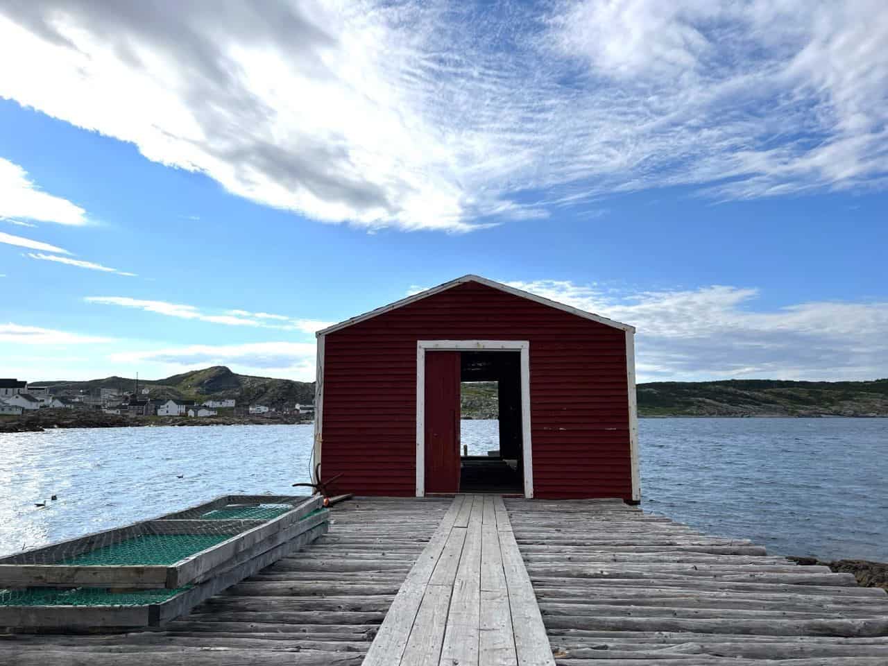 Newfoundland Canada fishing shack (stage) on the Atlantic Coast of Canada.