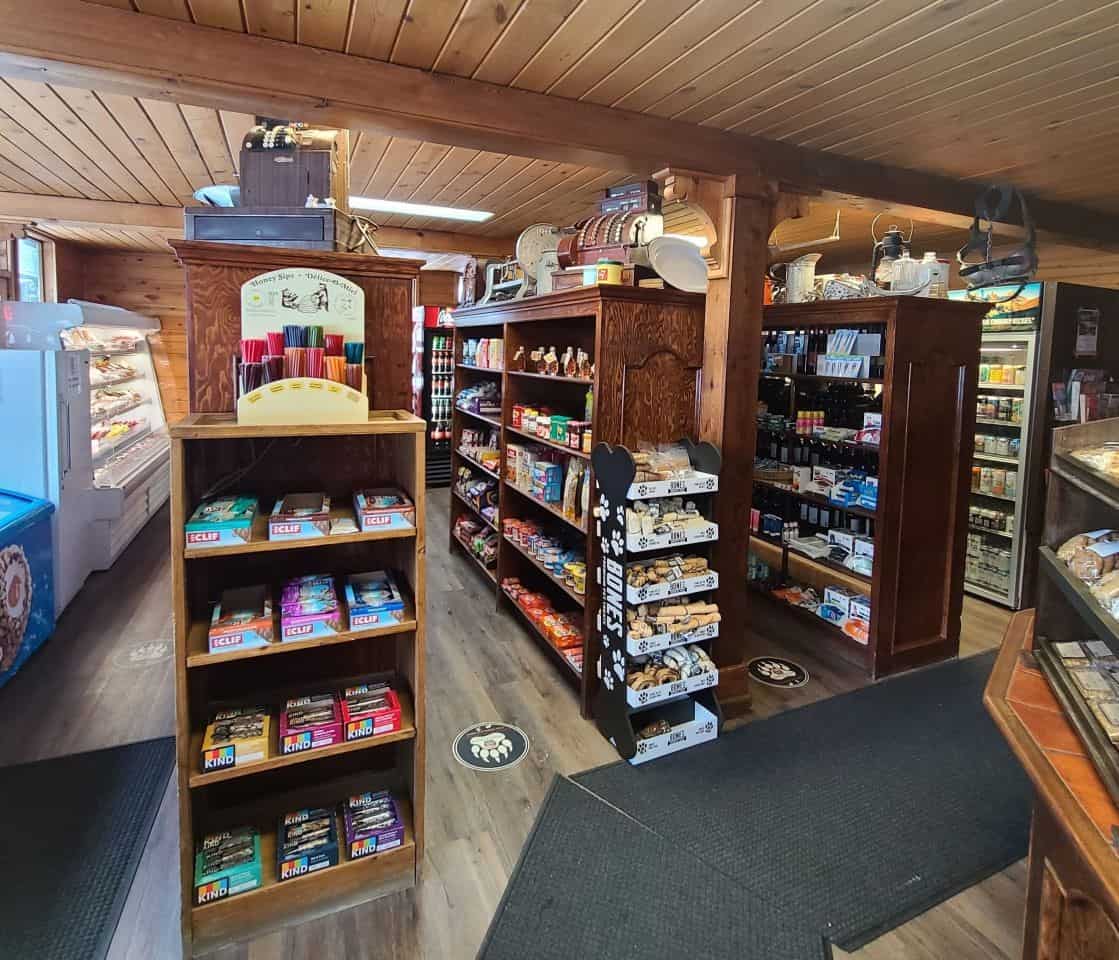 Along the Bow Valley Highway are some Snacks at Castle Mountain Chalet General Store in Alberta Canada.