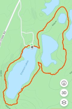 This is the map that we recorded during our Emerson Lake hike using Strava.