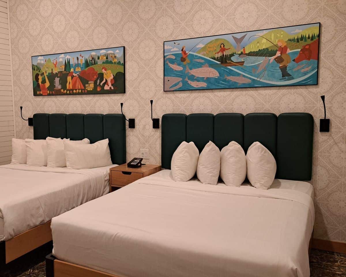 The cozy yet spacious rooms at the Dorothy Motel in Banff are decorated with images of the Bow Valley's strong adventure seeking mountain women.