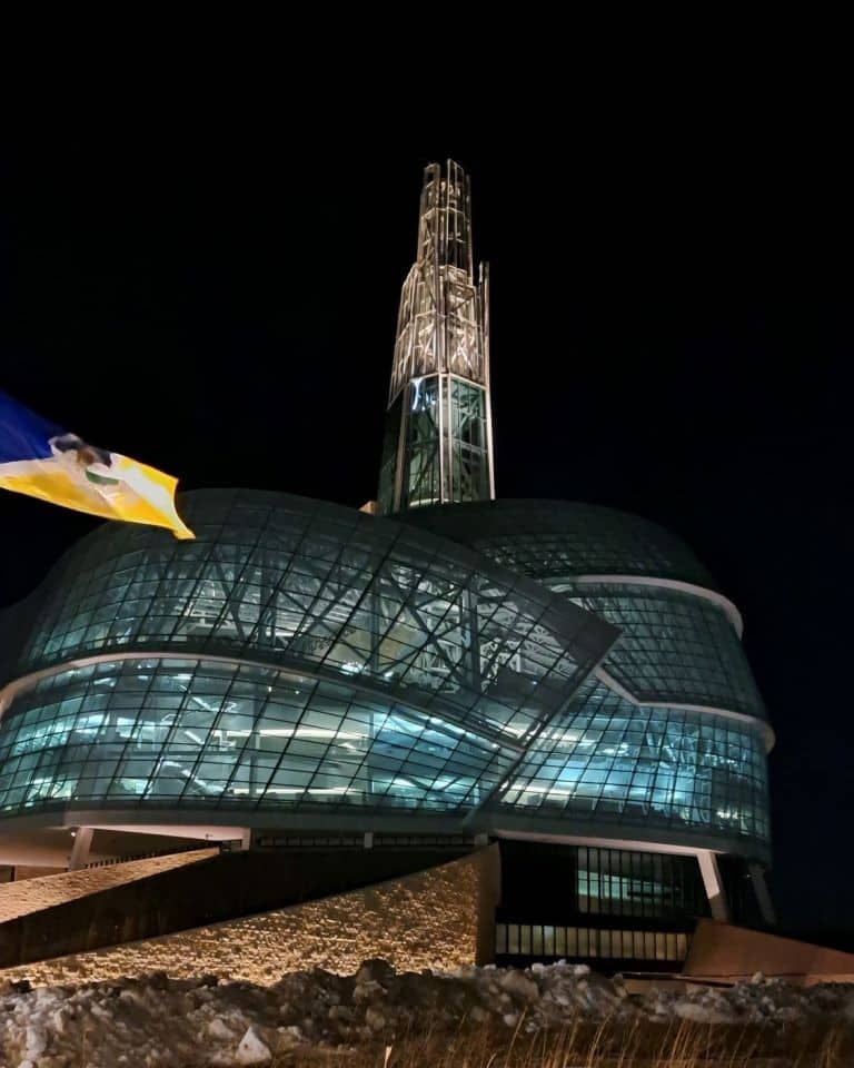 The CHMR in Winnipeg Manitoba at Night
