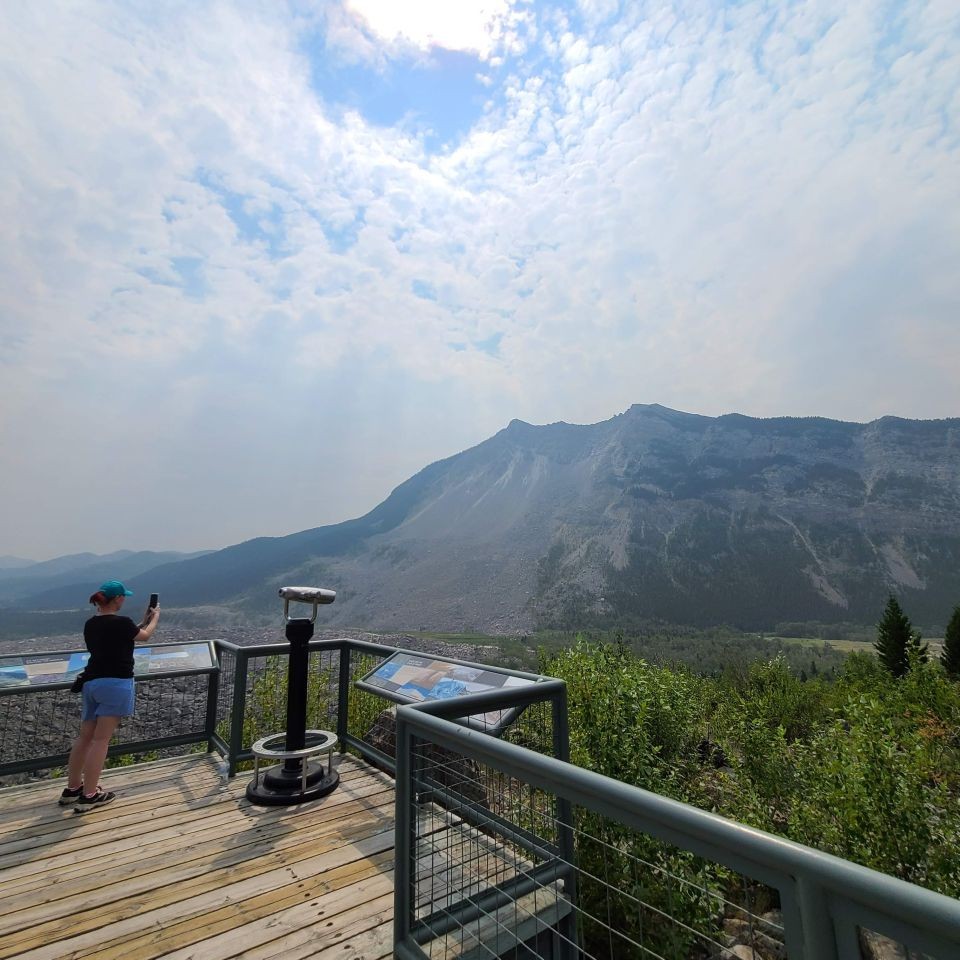 Take a moment when visiting the Frank's Slide Interpretive Centre in Frank Alberta Canada to really take in the views and imagine the mass devastation that took place many years ago.