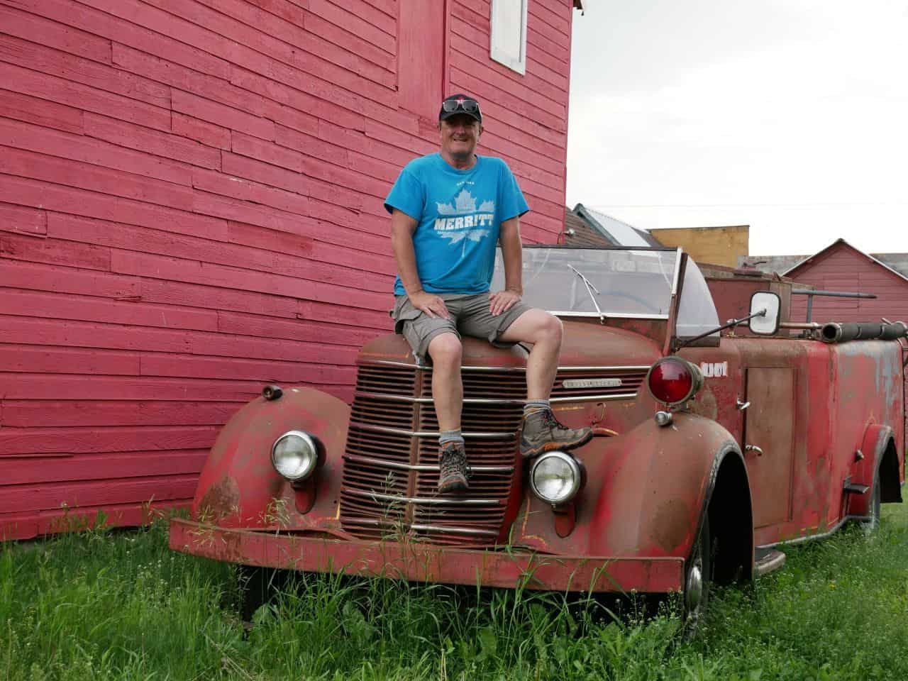 EH Canada Marketing Group Co Bro Founder, Greg Girard, enjoys the history at the Moose Jaw Heritage site.