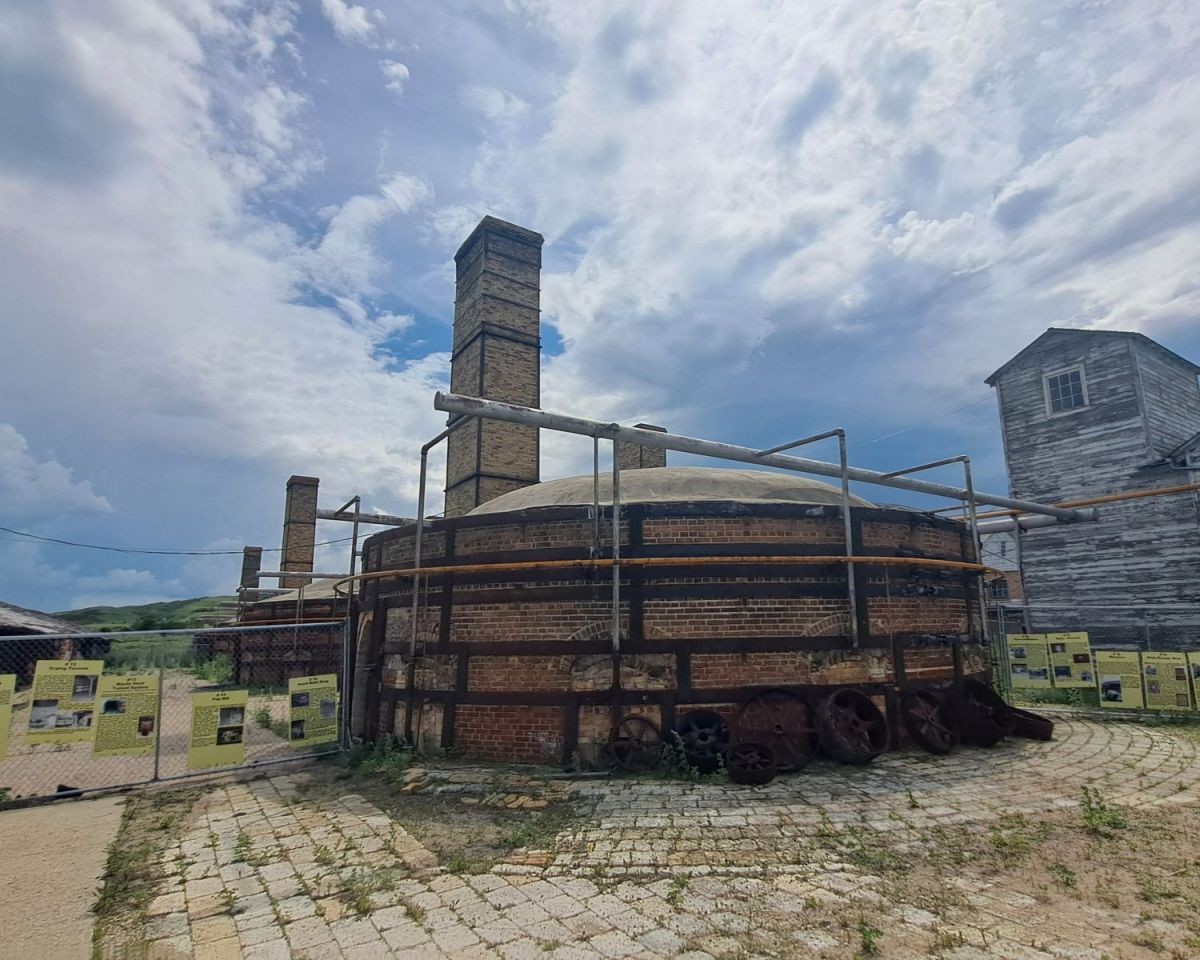 A round kiln used for making bricks at the Claybank Brick Plant in Saskatchewan