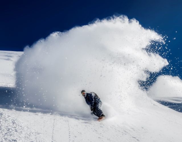 Snowboarding in Invermere BC Canada at the Panorama Ski Resort in the Kootenays.