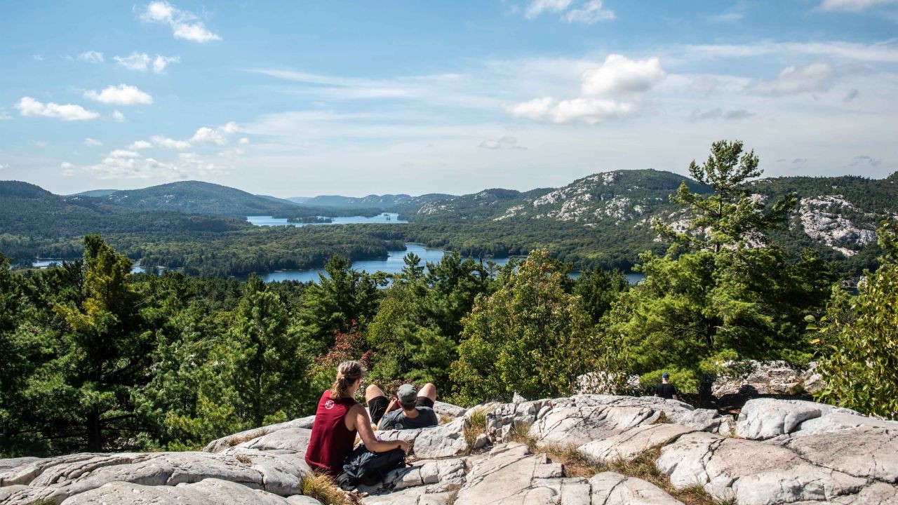 Mountain views hiking the Crack Trail in Ontario Canada.