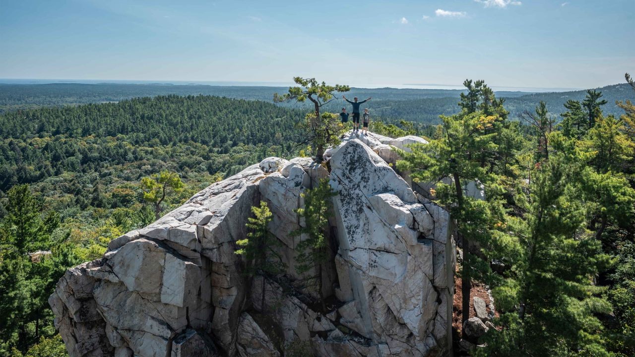 Summit hiking in Ontario Canada include the Crack.