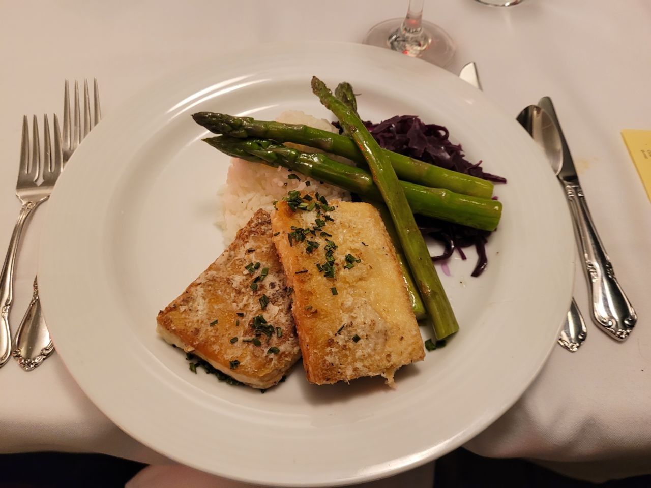 Lunch and dinner on board Via Rail's The Canadian involve three courses and leave Sleeper Class passengers very full.