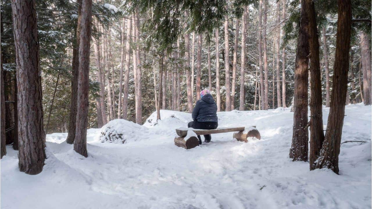 Taking a break at Silent Lake