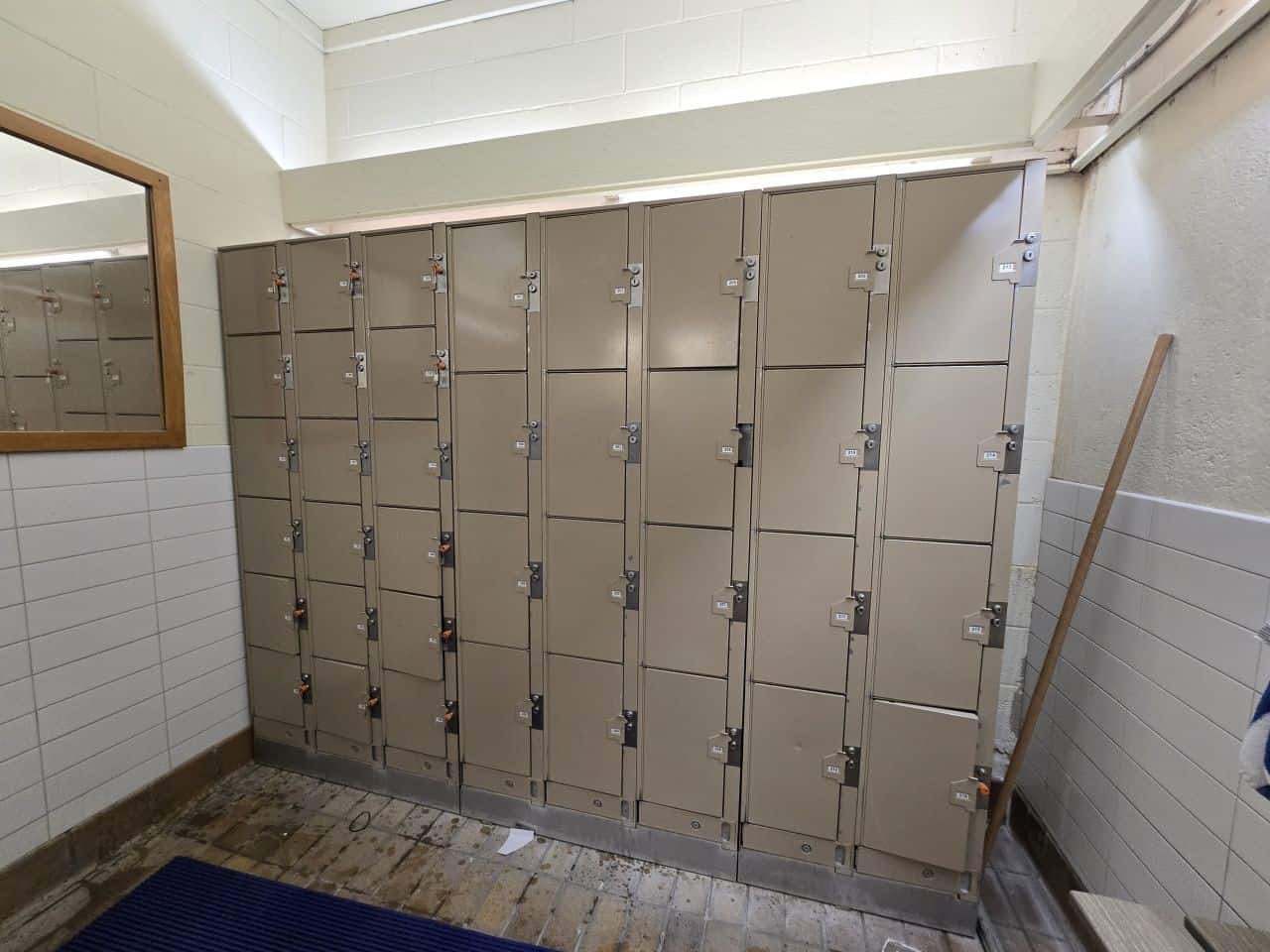 Free lockers are available for guests at the Ainsworth Hotsprings Pool in B.C Canada