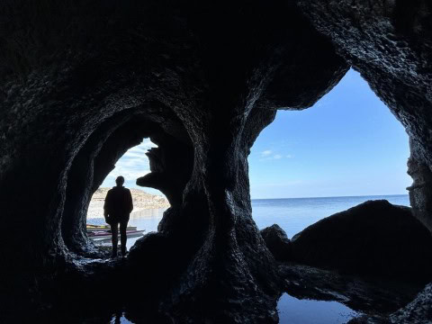 Limestone cave on the Port au Port peninsula, West Coast of NL