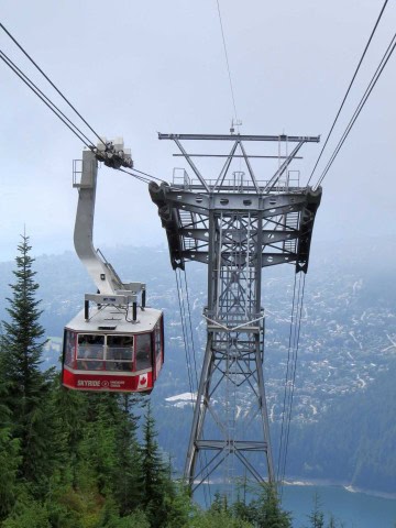 Vancouver's Grouse Grind is a one way trail up the mountain so hikers must take the gondola back down to the bottom.