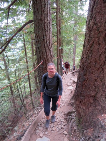 The Grouse Grind Trail in BC Canada is one of Vancouver's most popular trails, but it is a strenuous and challenging hike.