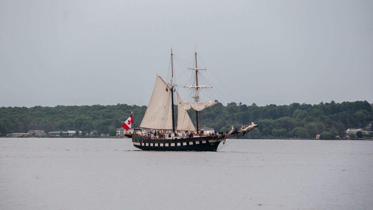 Tallship sailing in the St Lawrence