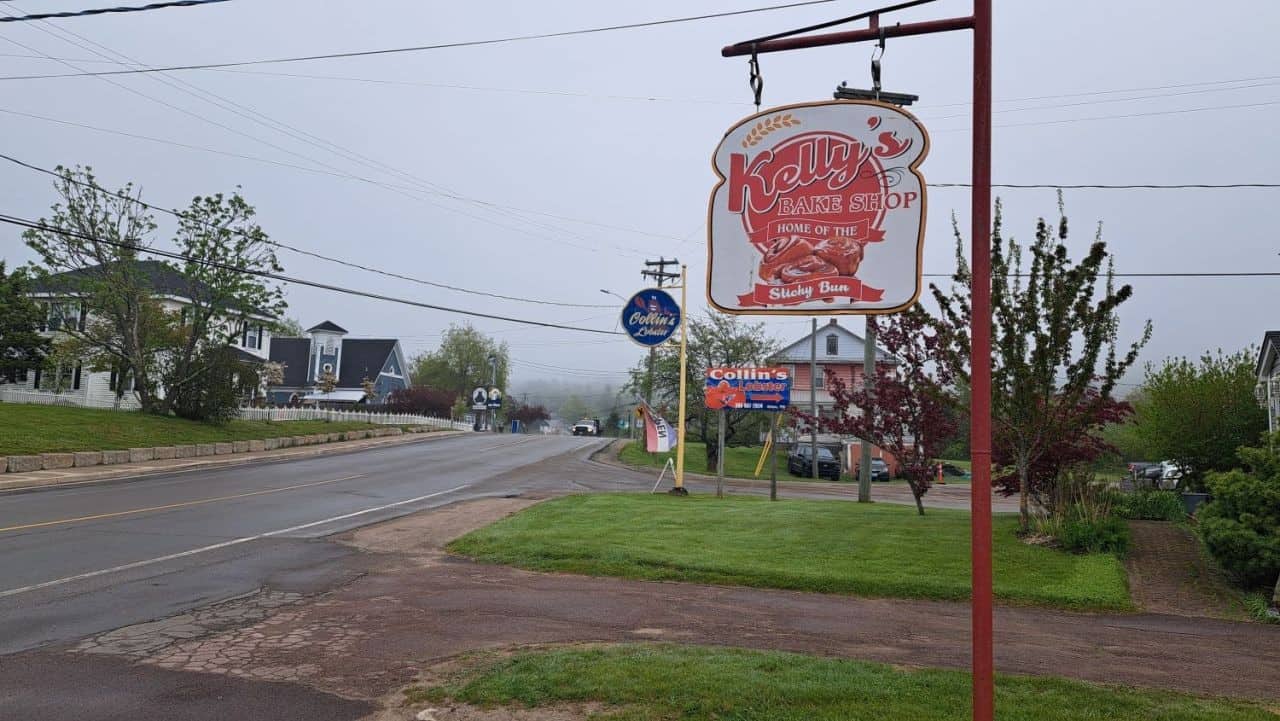 Kelly’s Bakeshop in Alma, New Brunswick, famous for its world renowned sticky buns.
