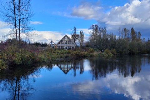 Enjoy stunning scenery at the Great Blue Heron Nature Reserve in Chilliwack British Columbia, in addition to excellent bird watching opportunities, making this an outstanding stop on the BC Bird Trail.