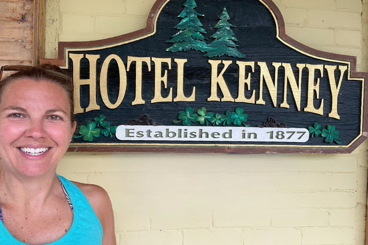Hotel Kenney on the Rideau River, Established in 1877, at Jones Falls in southeastern Ontario