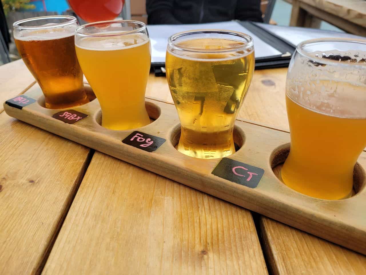 A vibrant flight of Quidi Vidi’s finest brews, showcasing the rich flavours of Newfoundland. From Iceberg Lager to local seasonal creations, each pint is a taste of local craftsmanship.