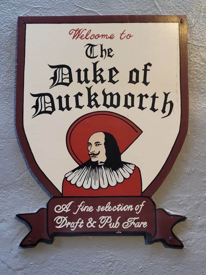 The Duke of Duckworth’s classic sign welcomes you to one of St. John’s most beloved pubs. A true local gem known for great pints, hearty meals, and warm hospitality.